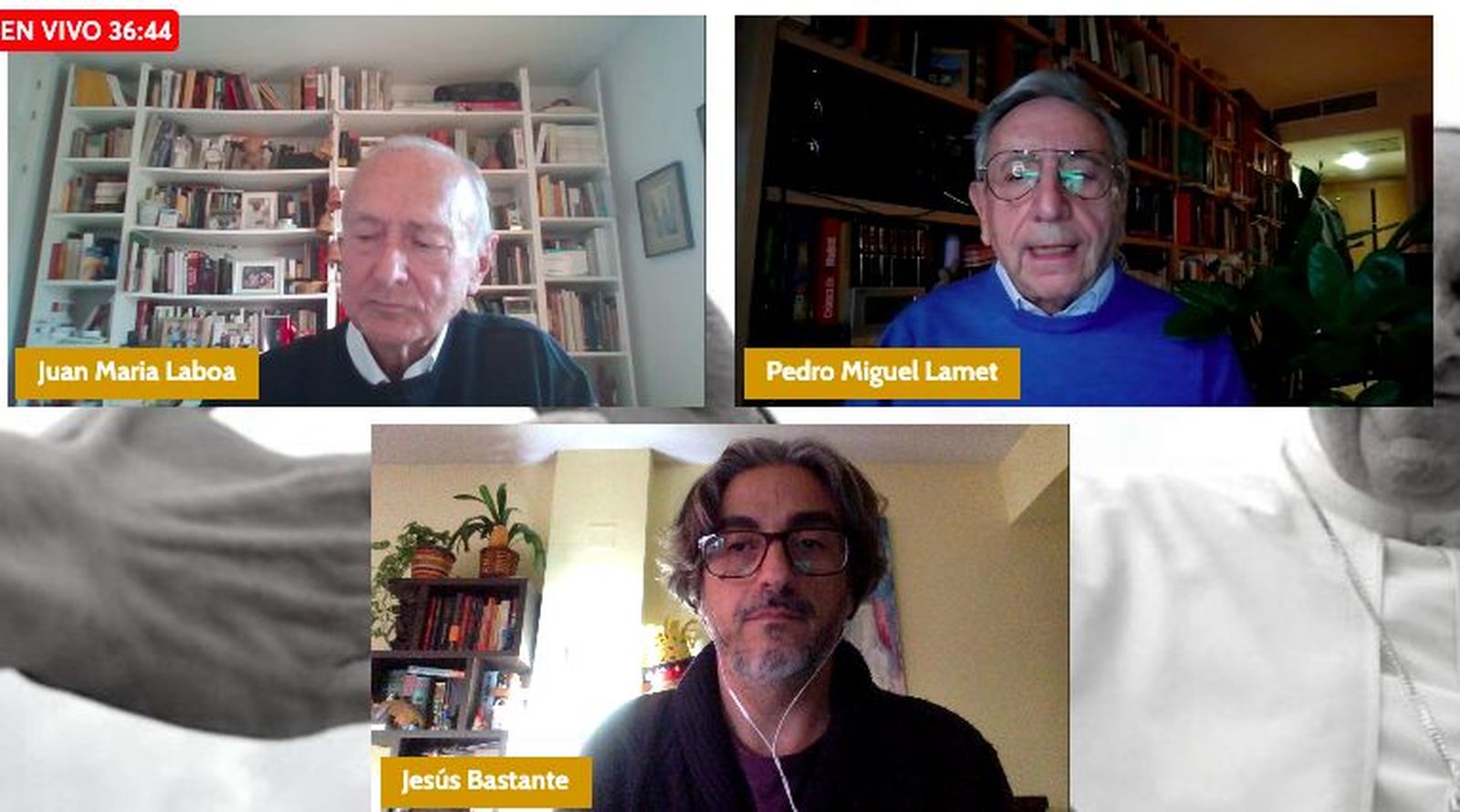 Laboa, Lamet y Bastante, durante el webinar