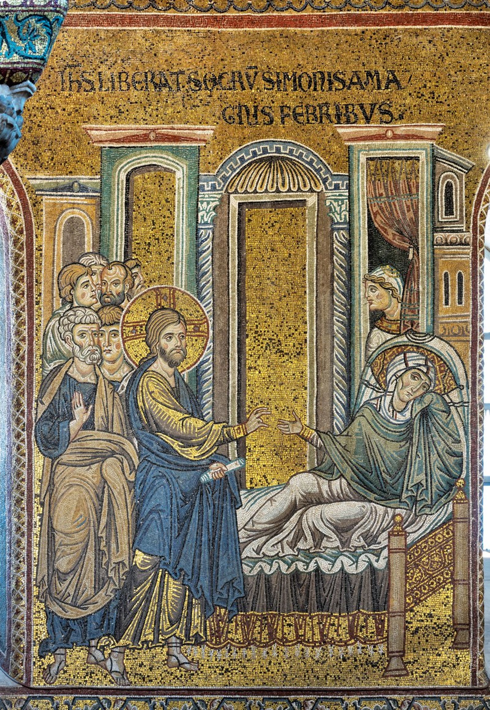 curación de la suegra de Pedro - mosaico