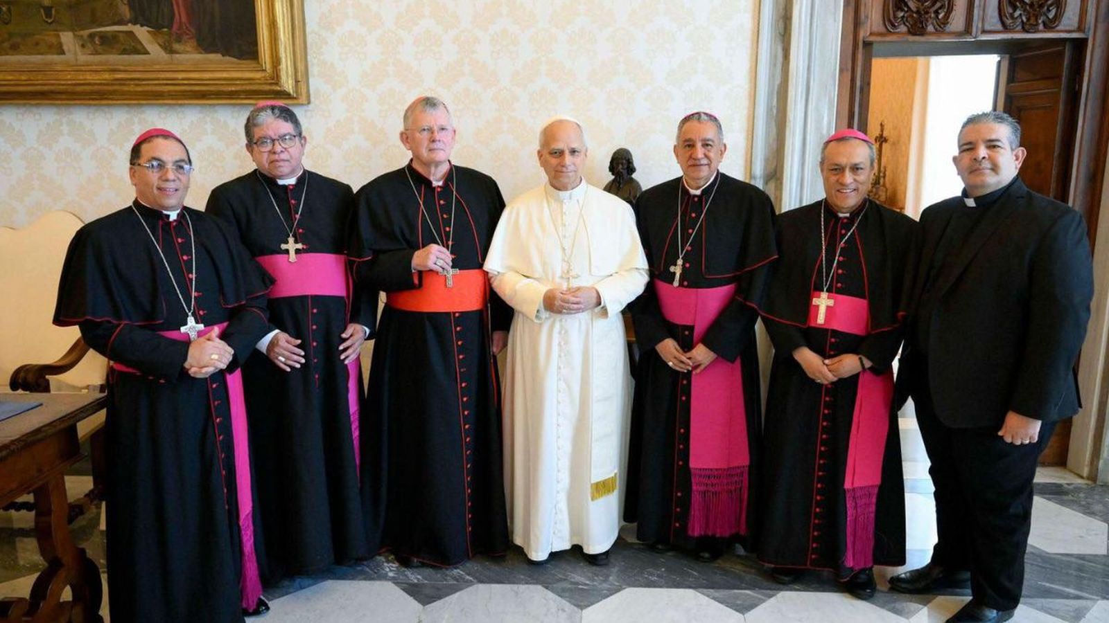 León XIV, con la cúpula del CELAM