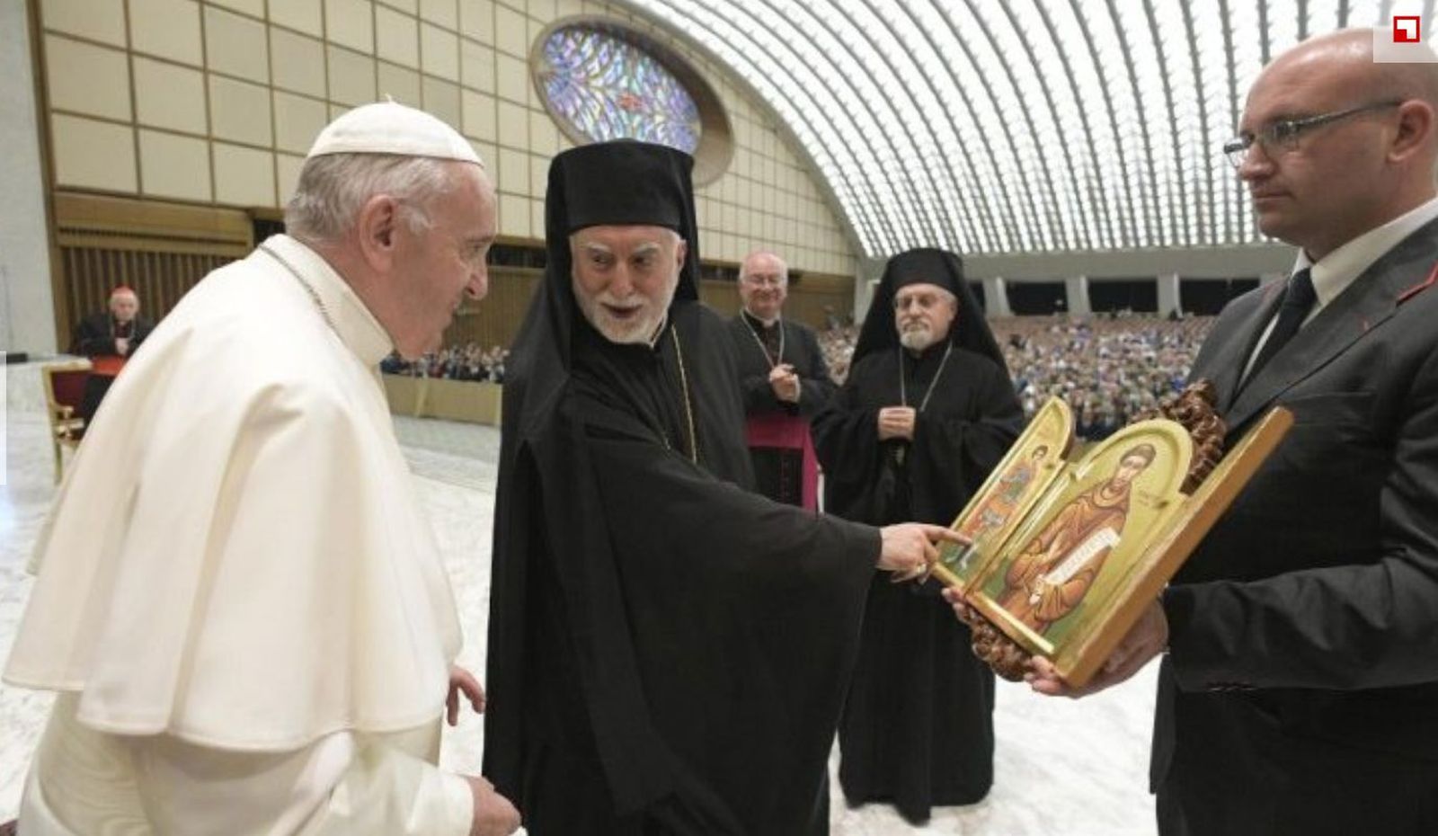 El Papa con los miembros de le eparquía