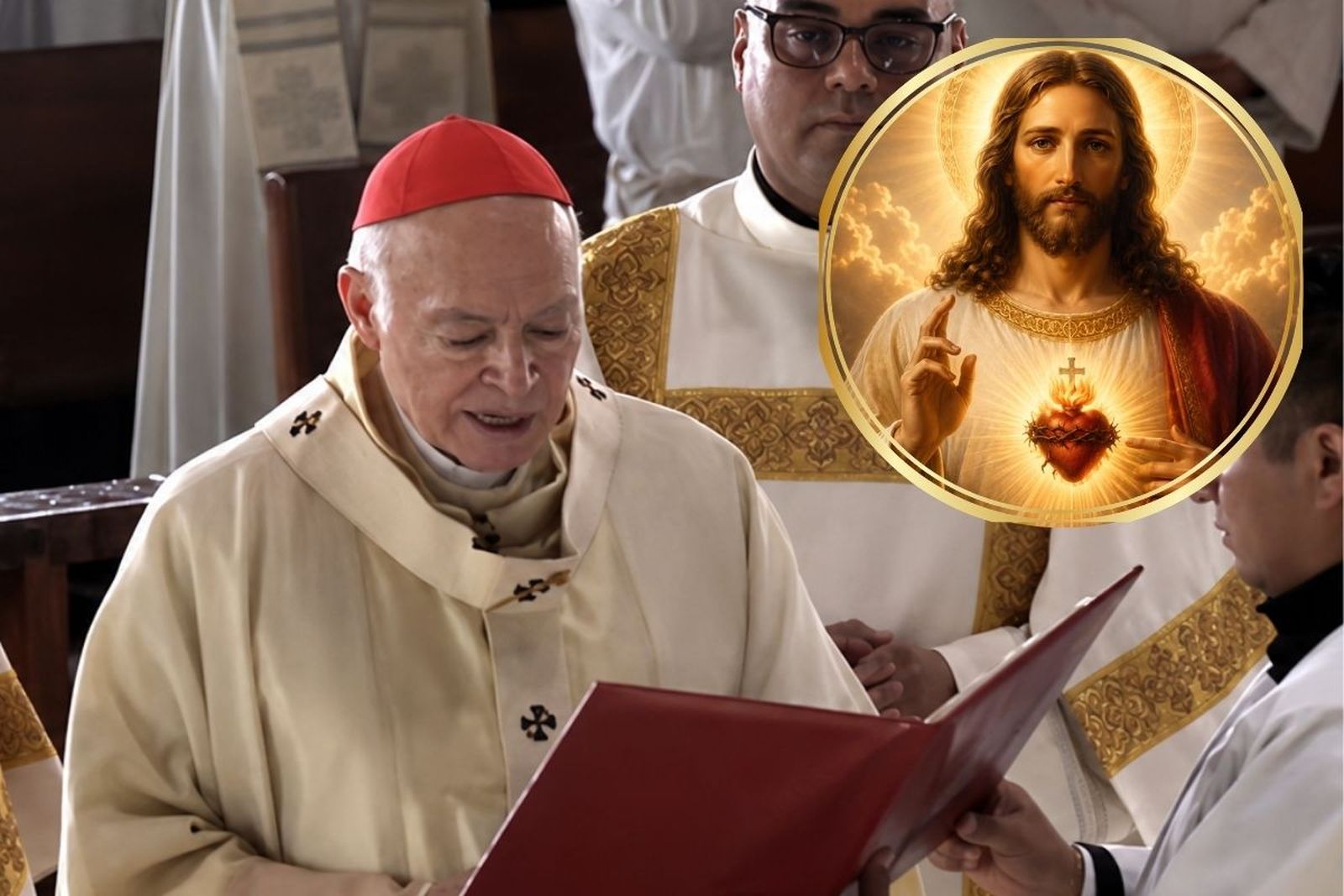 El cardenal Aguiar consagra México al Sagrado Corazón de Jesús