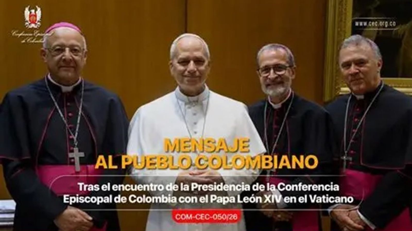 Obispos de Colombia y papa León XIV
