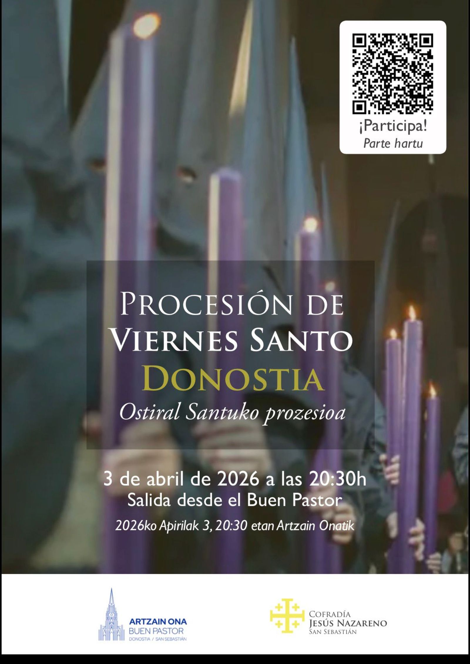 Procesión de Viernes Santo en Donostia