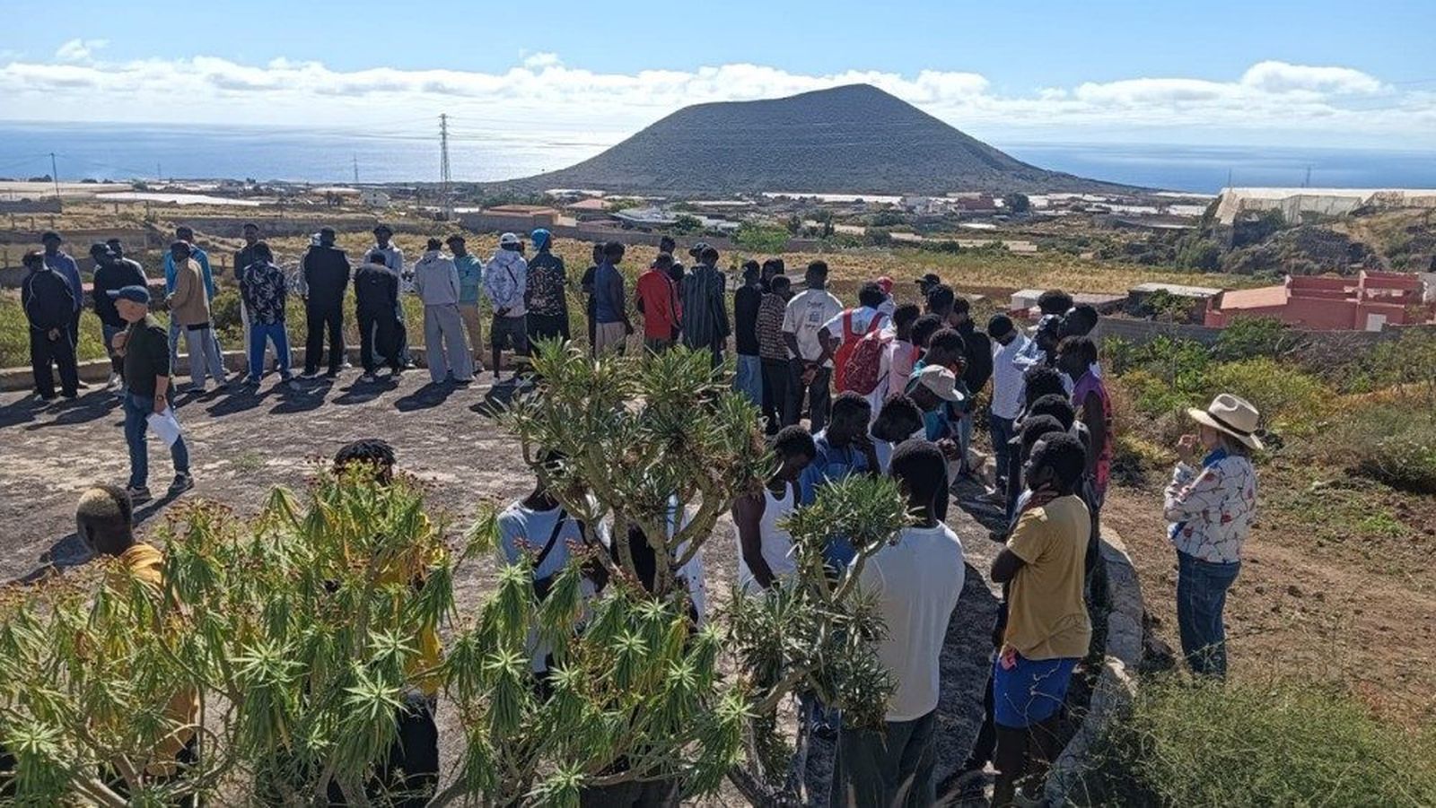 Jovenes migrantes que reiben ayuda de la Fundación Canaria El Buen Samaritano