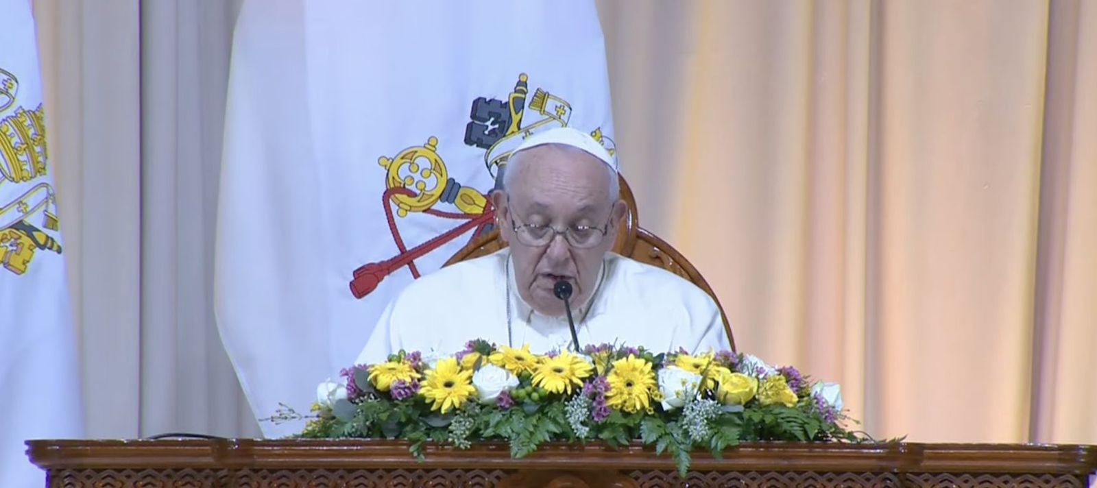 Primeras palabras del Papa en Mongolia