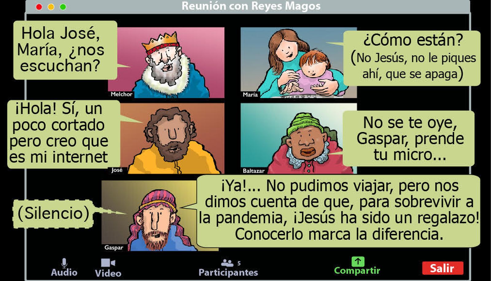 (NOCHE DE REYES) Ya se conectan los Reyes Magos, ya se conectan los Reyes Magos... con el portal de Belén