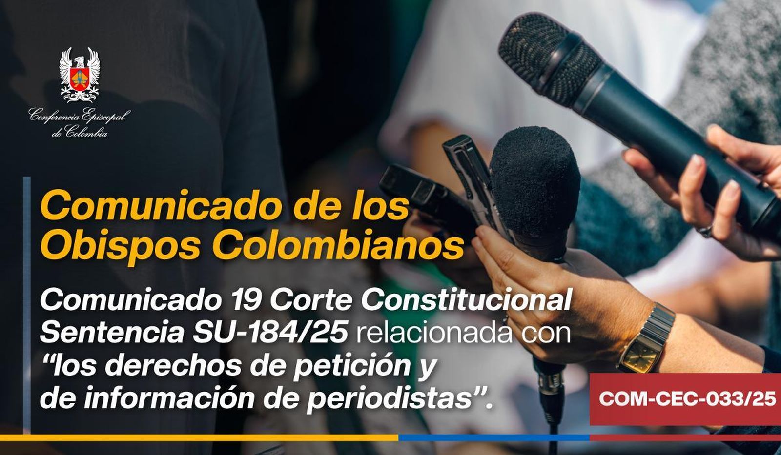 Comunicado de los obispos colombianos