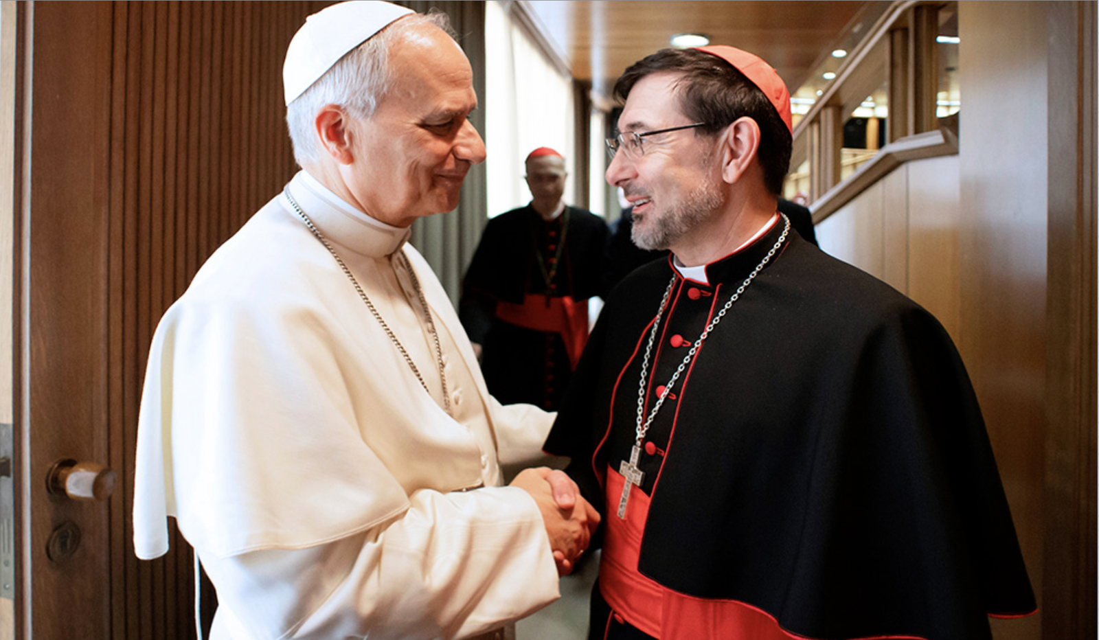 El cardenal Cobo con el papa León XIV
