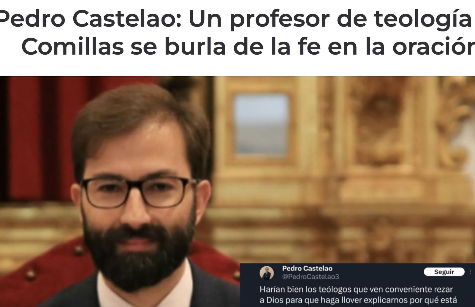 Infovaticana, contra Pedro Castelao