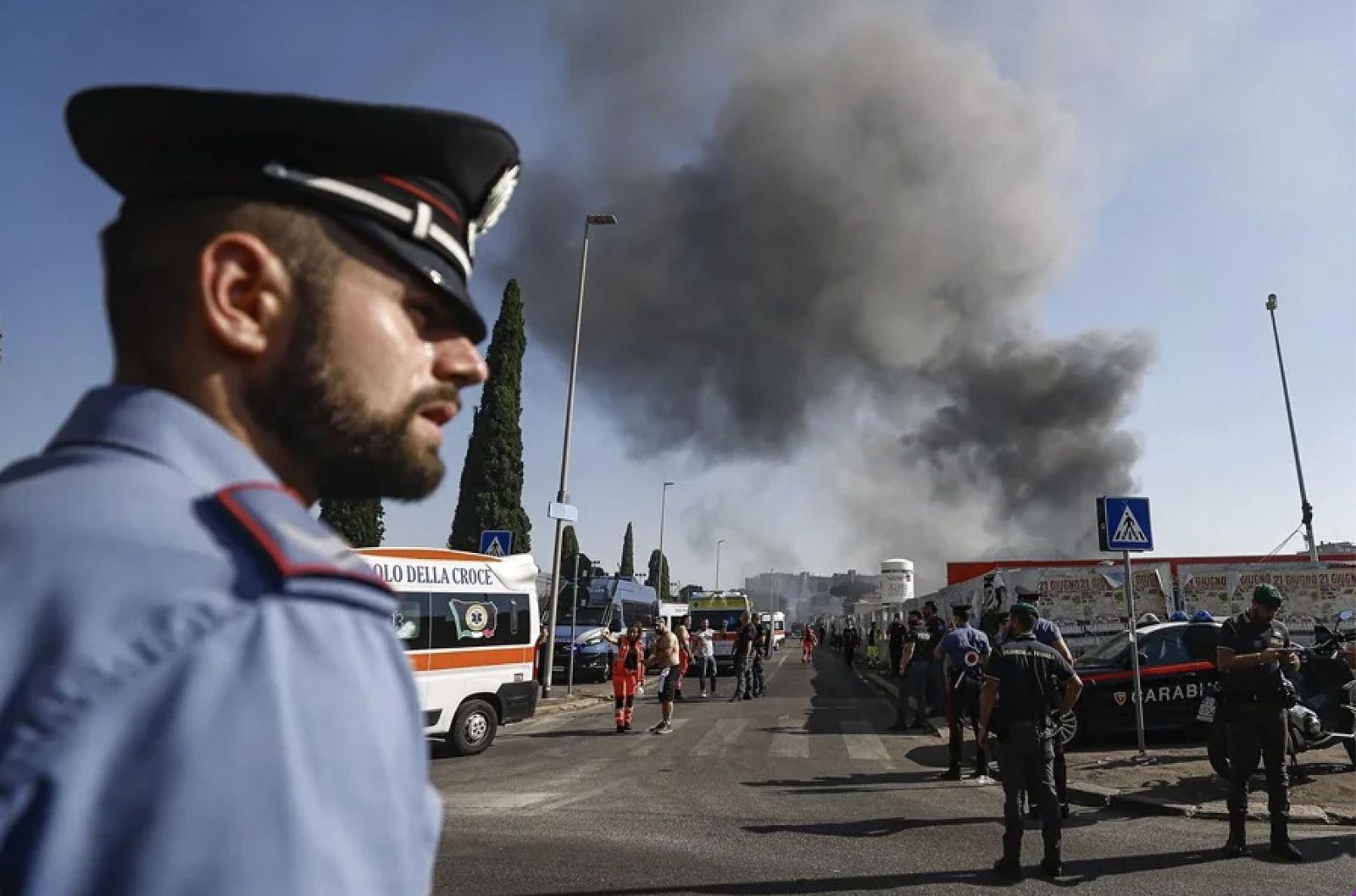 Explosión de la gasolinera en Roma