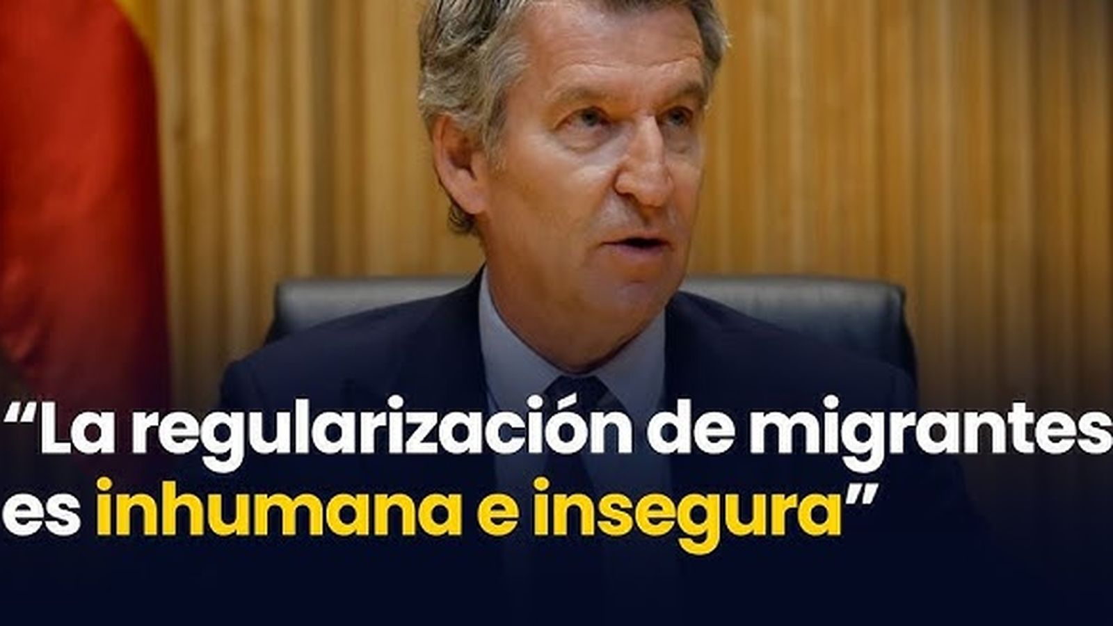Feijoóo dice que la regualrización de migrantes es inhumana e insegura