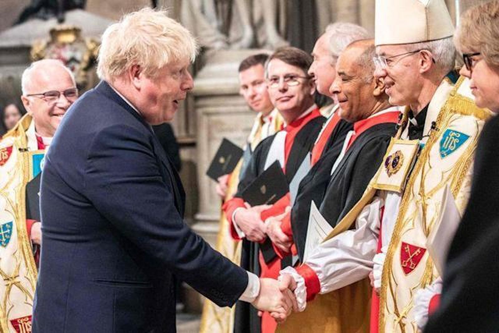 Justin Welby y Boris Johnson
