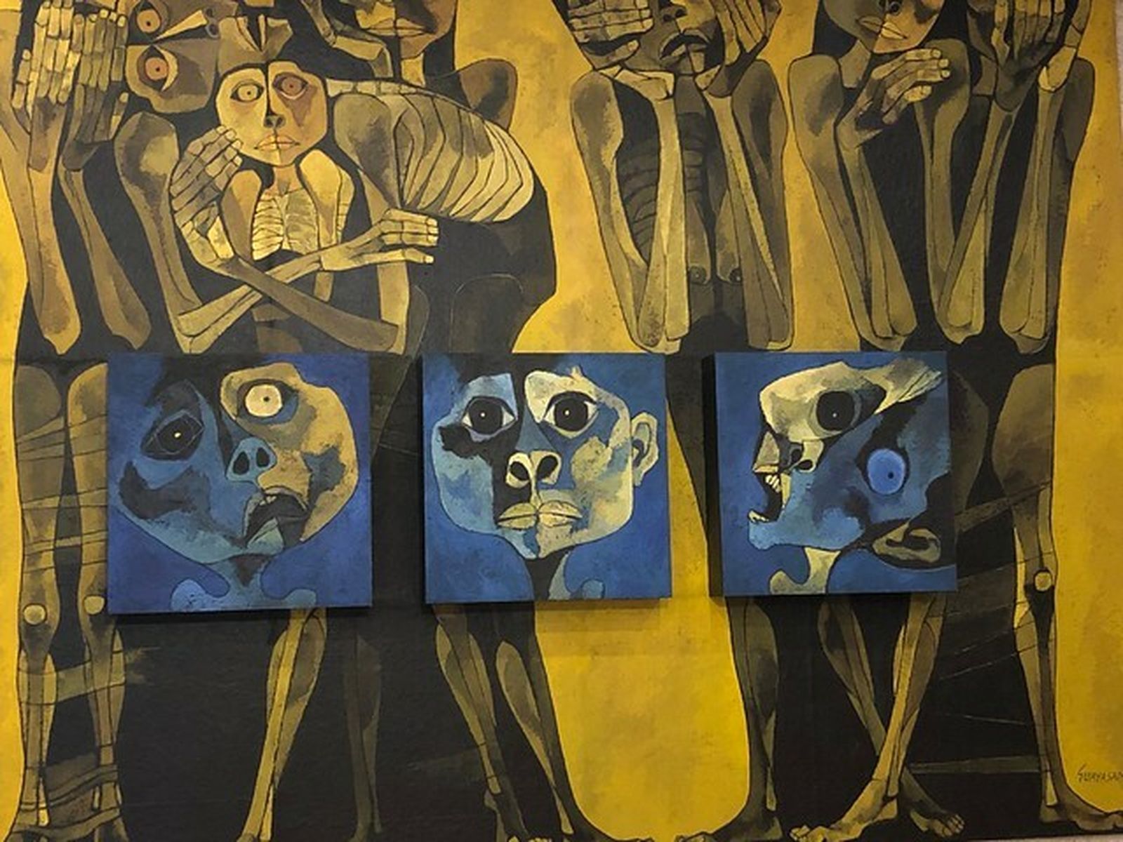 Mural de Guayasamín en la sede parisina de la Unesco