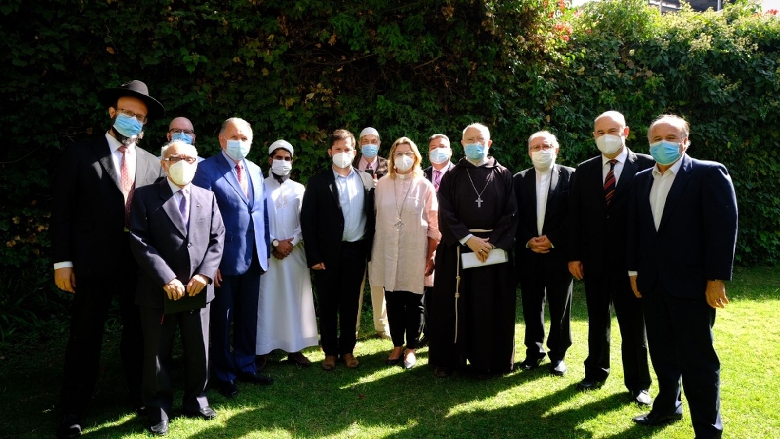 Líderes religiosos de Chile con Boric