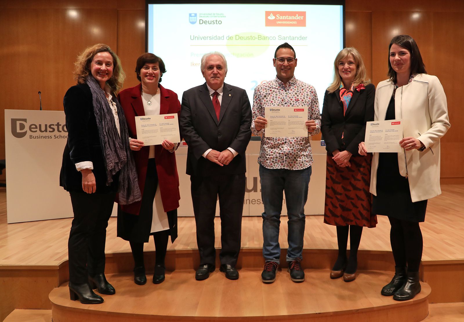 Entrega de premios UD-Banco Santander de Investigación en Deusto