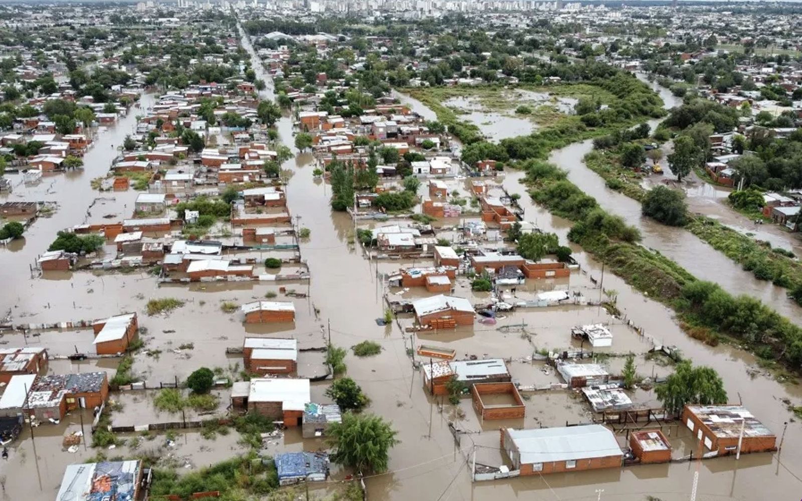 Las inundaciones afectaron a la zona de Bahía Blanca