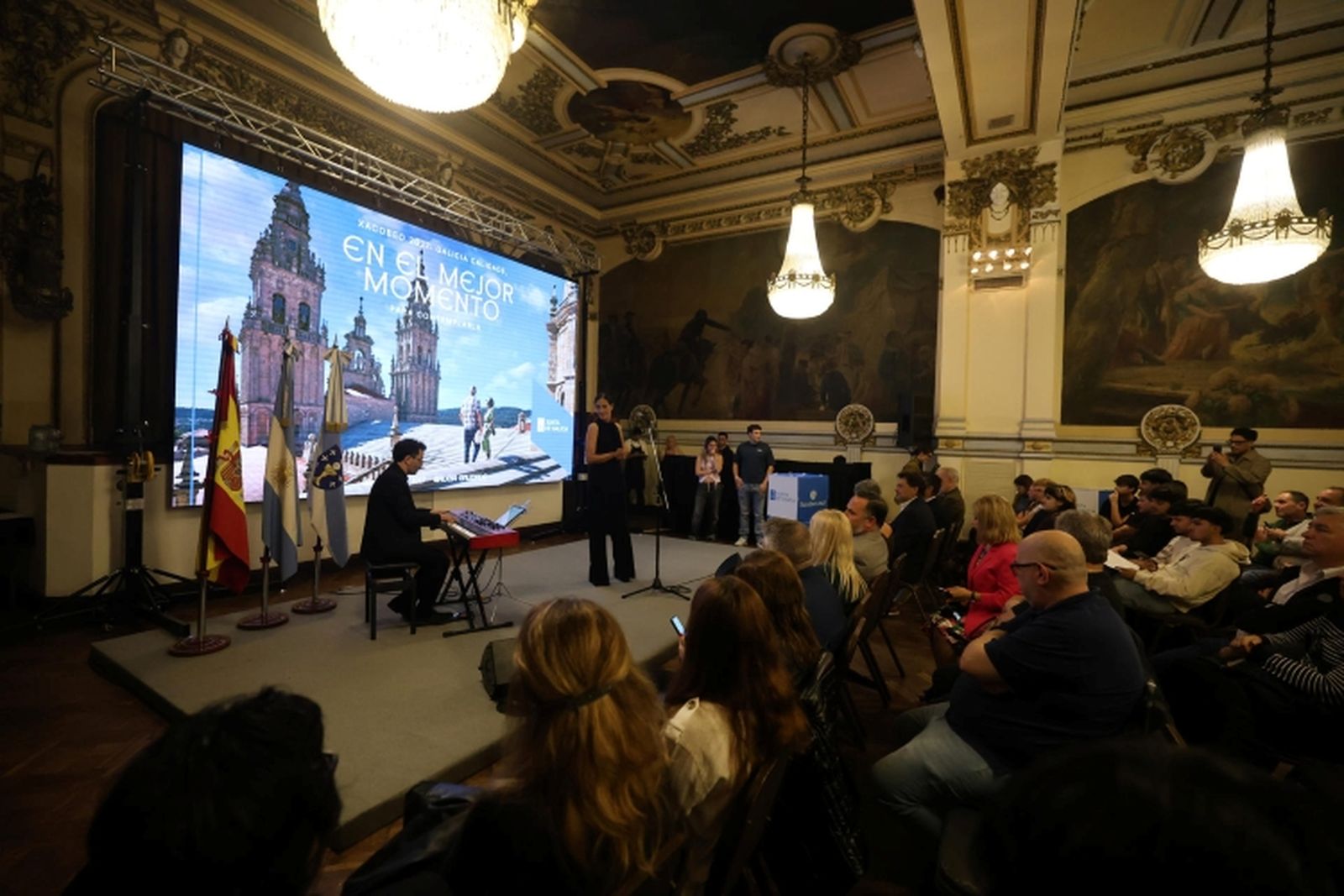 Acto de presentación del Año Santo Xacobeo 2027 en el Club Español de Buenos Aires (Argentina)