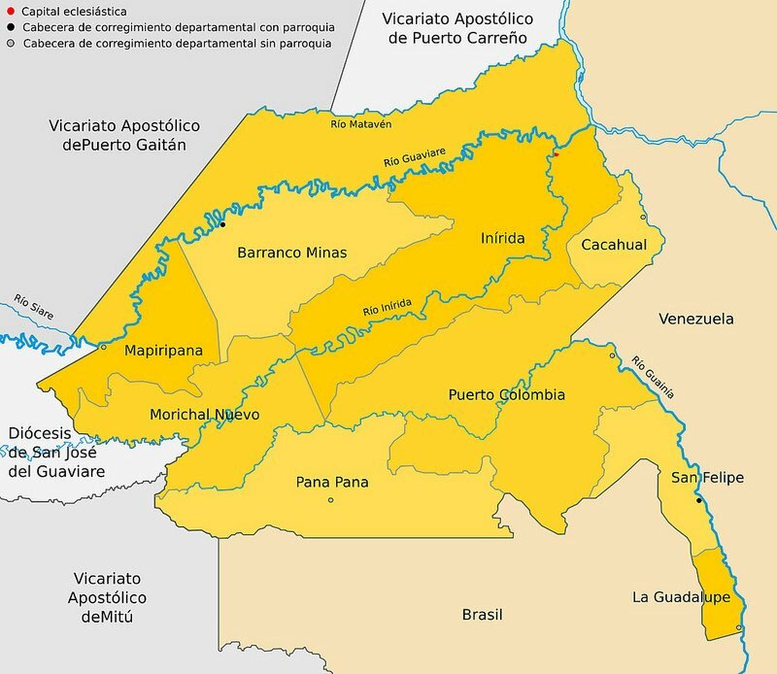 El mapa del Vicariato