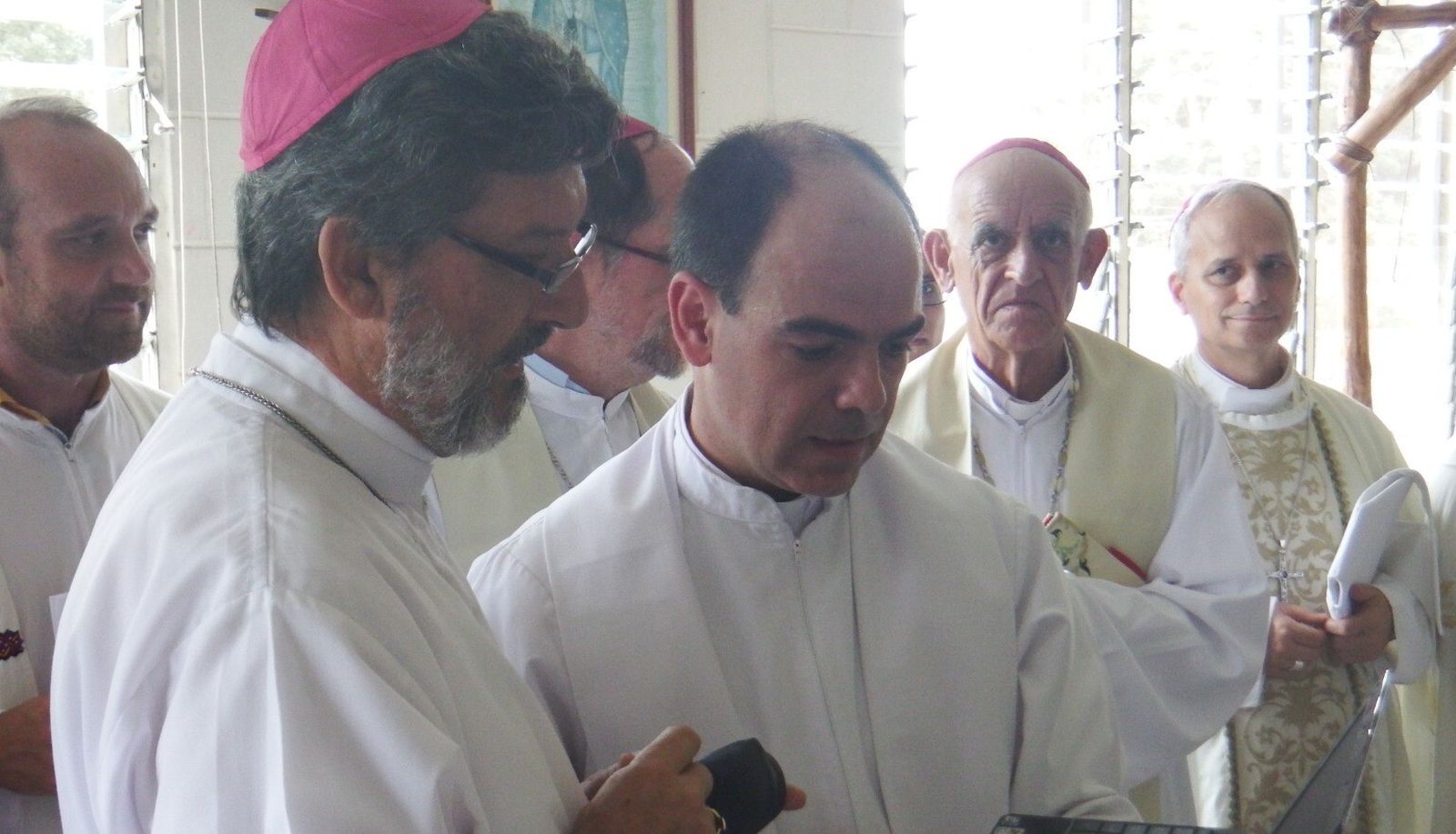 Robert Prevost en Indiana (Perú) en febrero de 2015