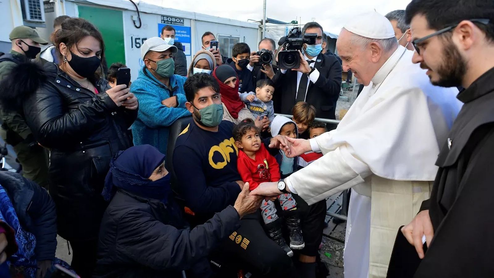 El Papa Francisco con los inmigrantes