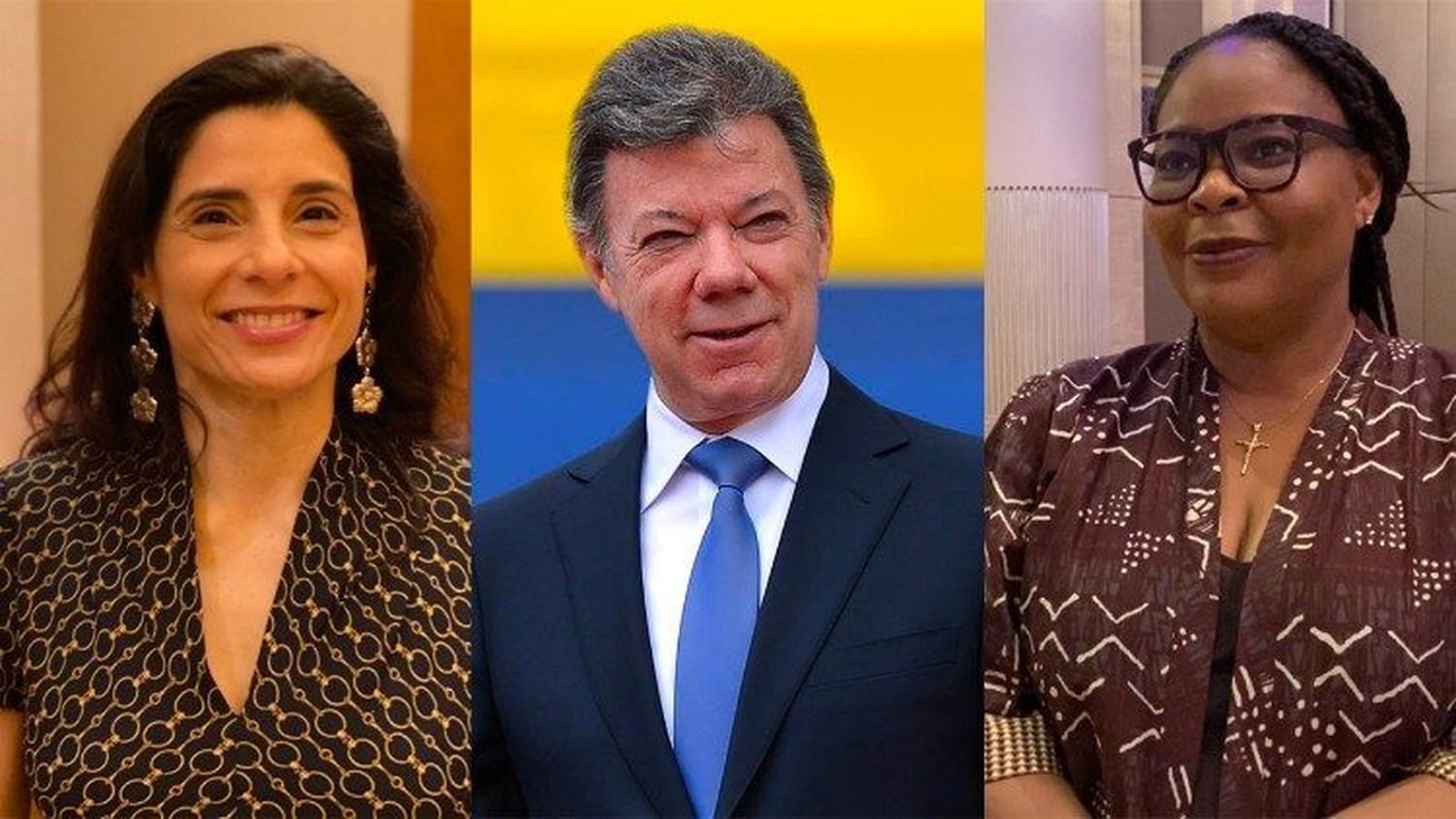 Leah Pisar, Juan Manuel Santos y Leymah Gbowee; veteranos de la paz