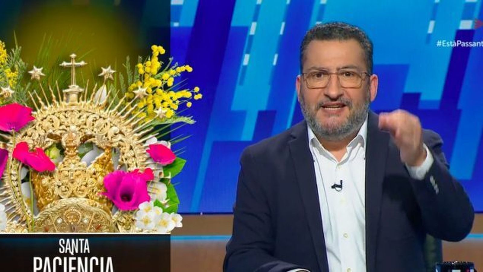 Toni Soler, ayer, respondiendo a la polémica