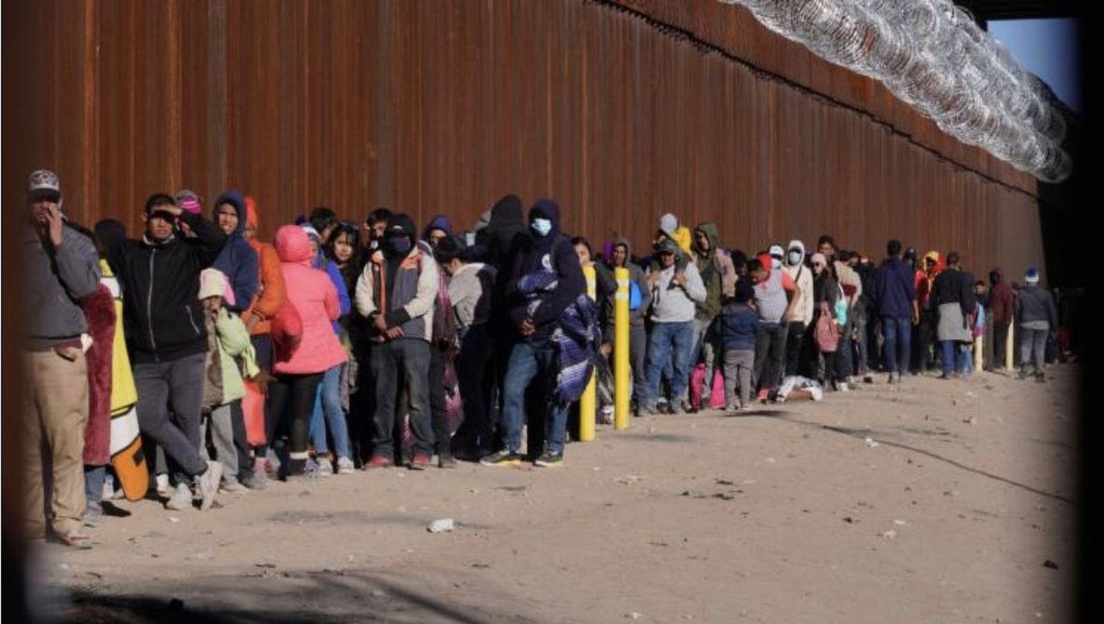 Emigrantes en la frontera USA