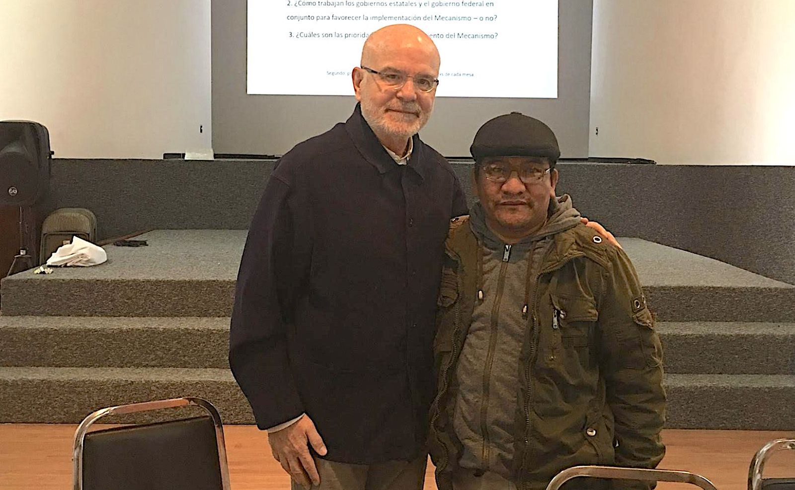 Michel Forst, con Marcelo Pérez