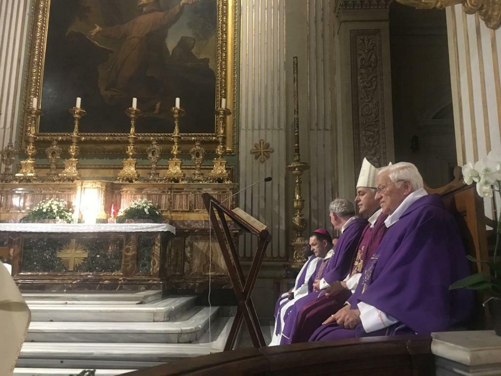 El padre Ángel, junto a Palmieri y Berzosa