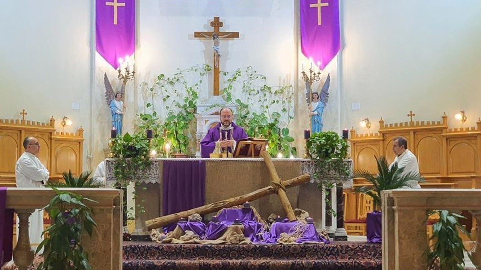 Ibrahim Alsabagh, en su parroquia de Alepo