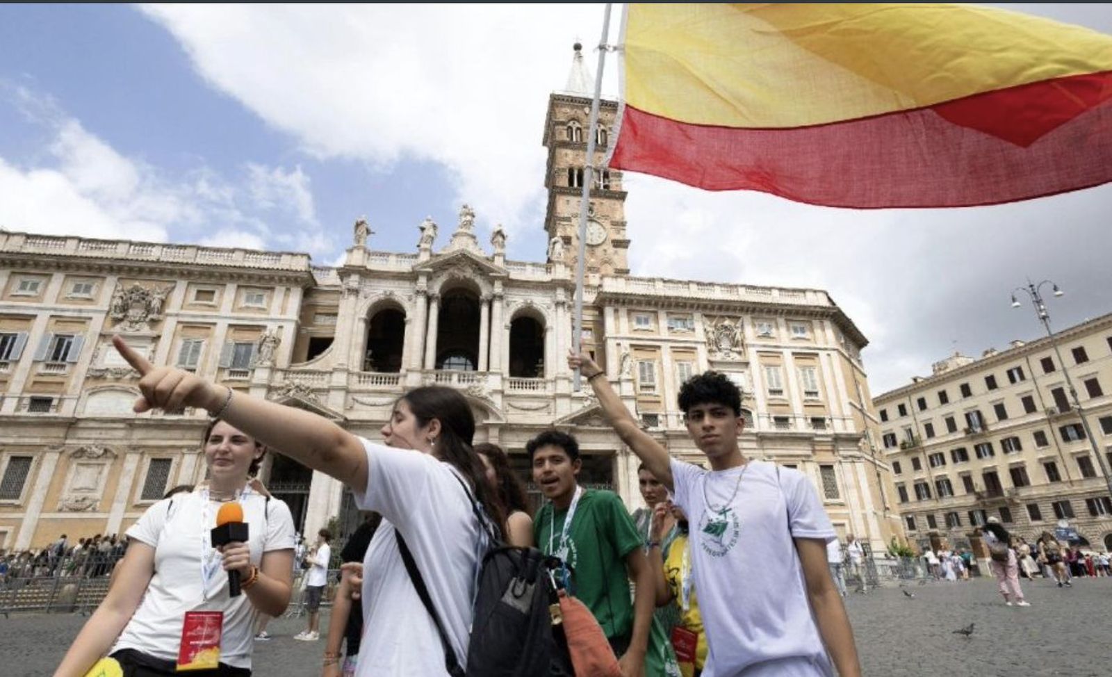 Jóvenes españoles en Roma