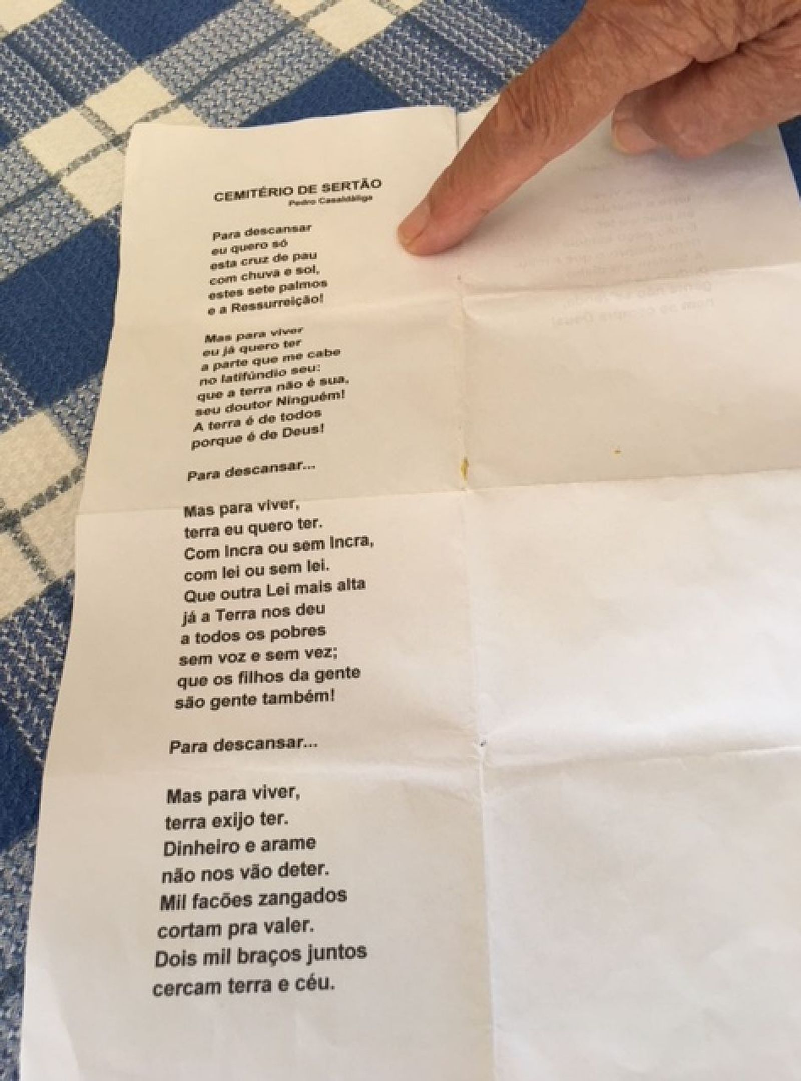 poema-epitafio de Casaldáliga