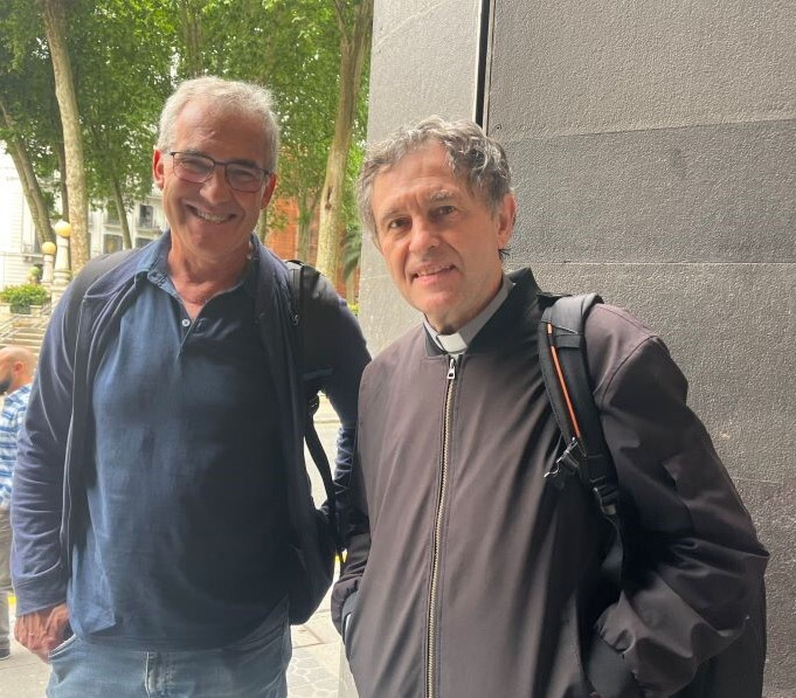 Iñigo Iriarte y monseñor Joseba Segura
