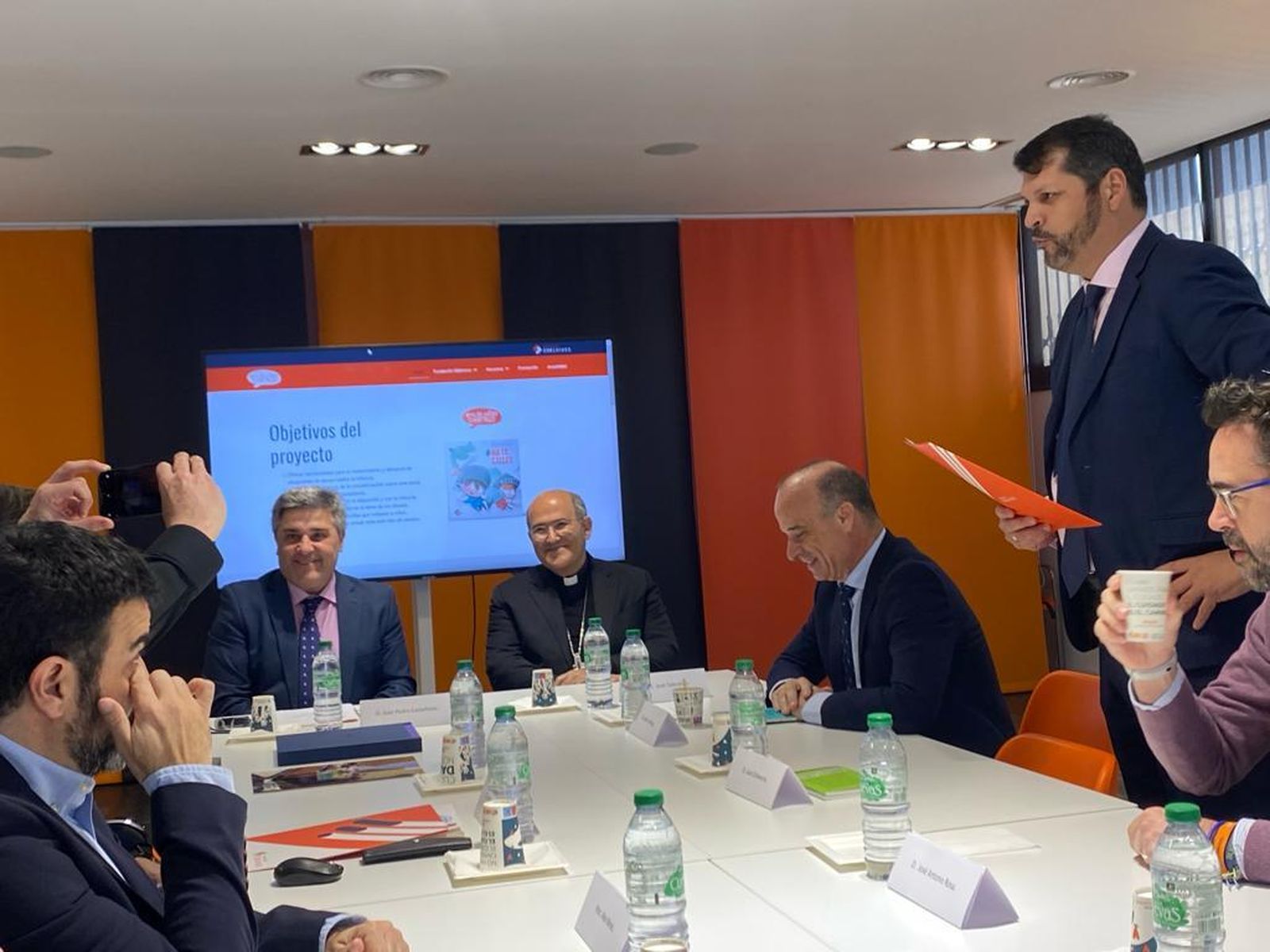 Tolentino, durante su encuentro con la Fundación Edelvives