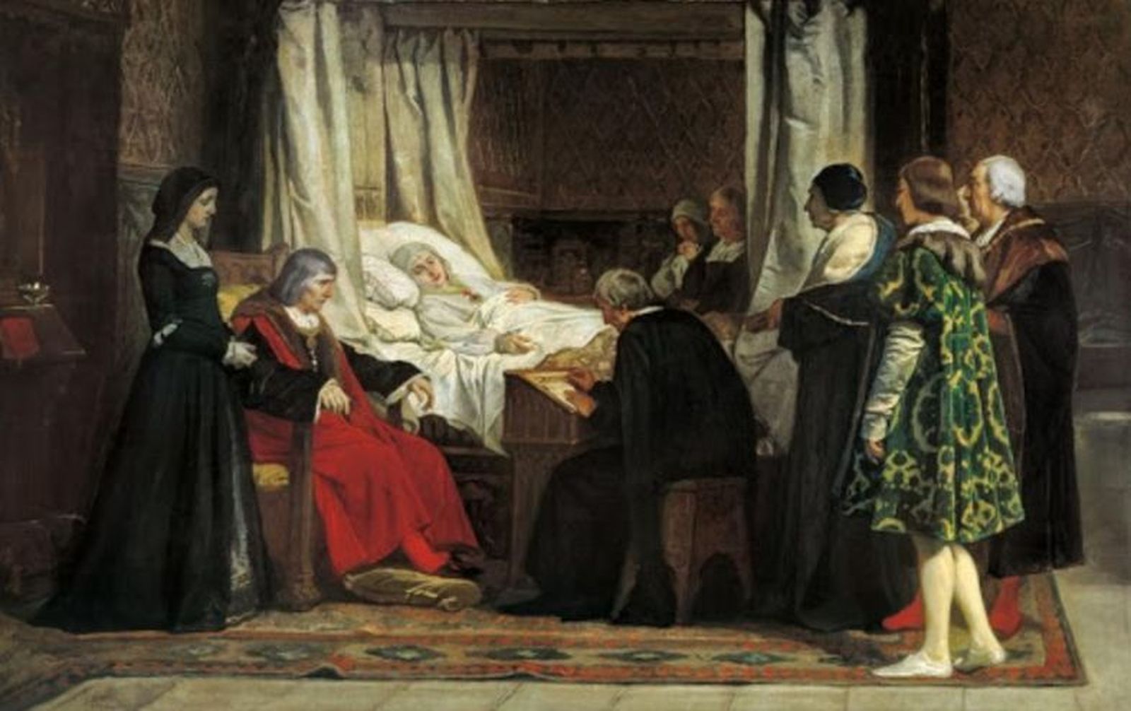 Isabel la Católica dictando testamento. Museo del Prado