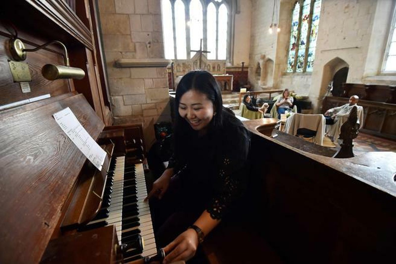 Tocando el órgano