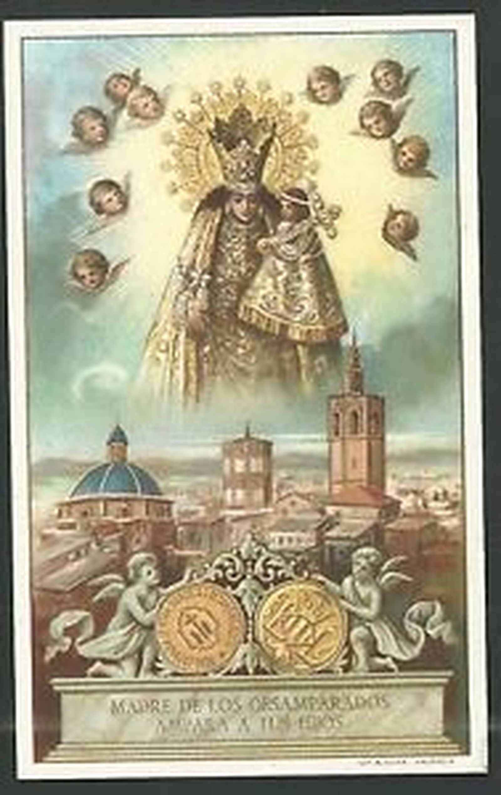 Virgen de los Desamparados amparando Valencia.
