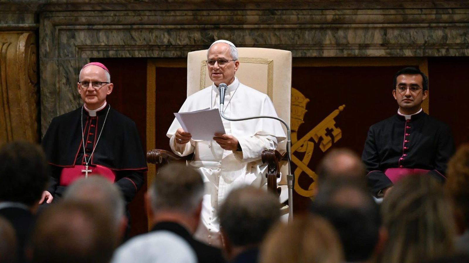 El Papa durante la audiencia