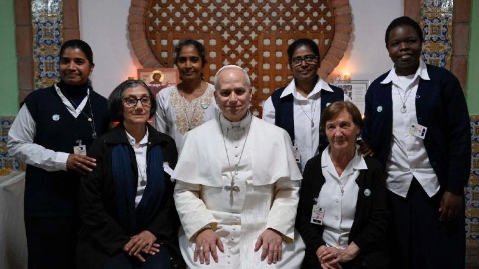 León XIV en la Casa de las Agustinas en el barrio de Bab El Oued