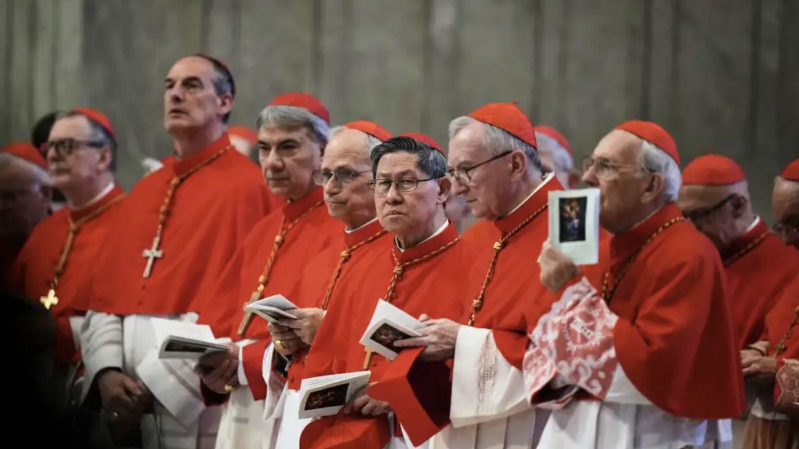 Prevost, junto a Tagle y Parolin en el Cónclave