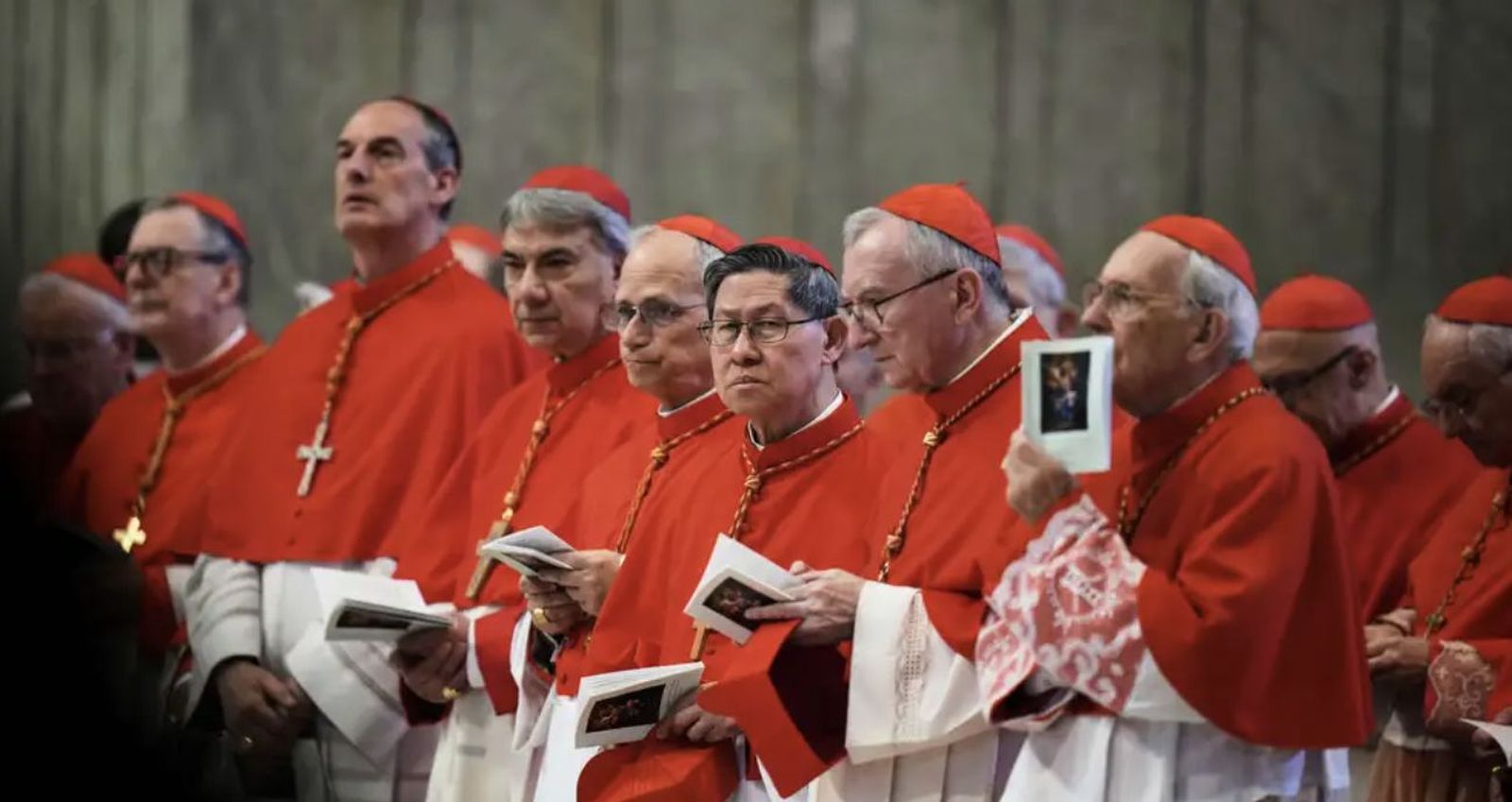 Prevost, junto a Tagle y Parolin en el Cónclave