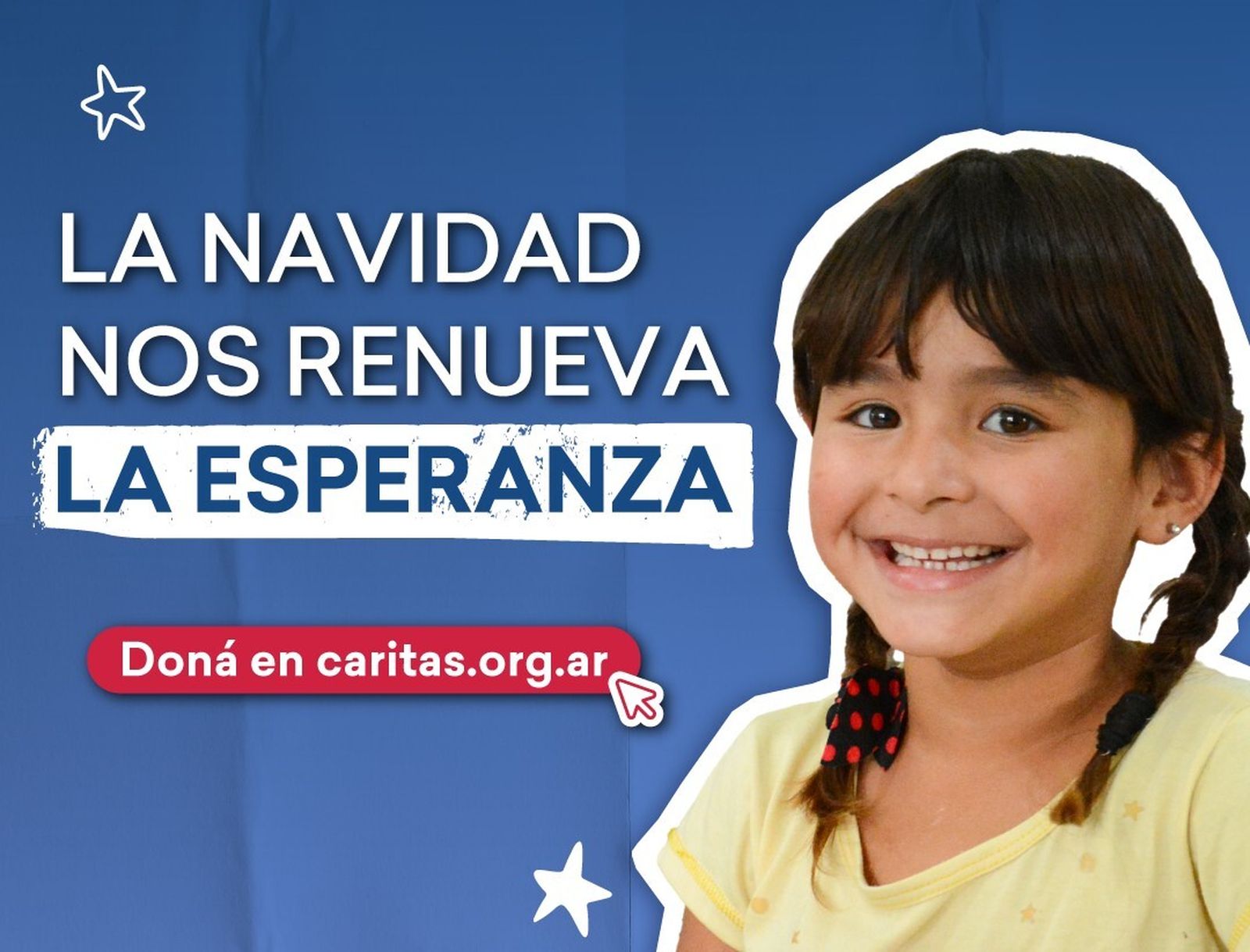 "Navidad nos renueva la esperanza": campaña de Cáritas Argentina
