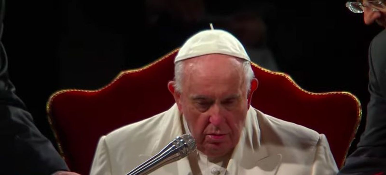 Francisco, durante el Via Crucis