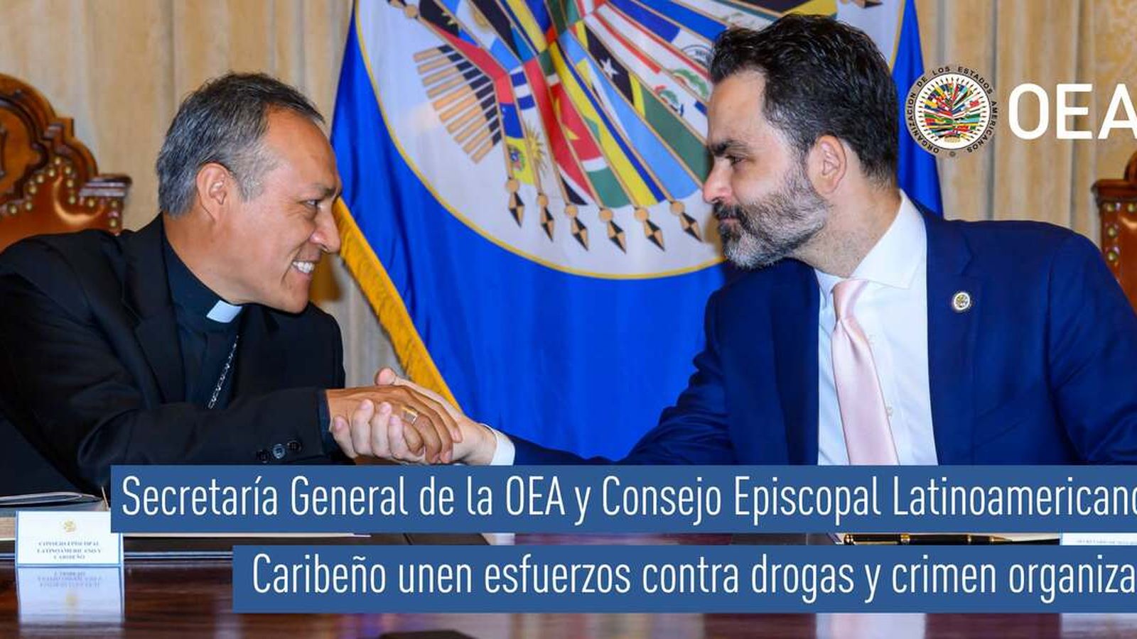 Firma de convenio de colaboración entre el Celam y la OEA