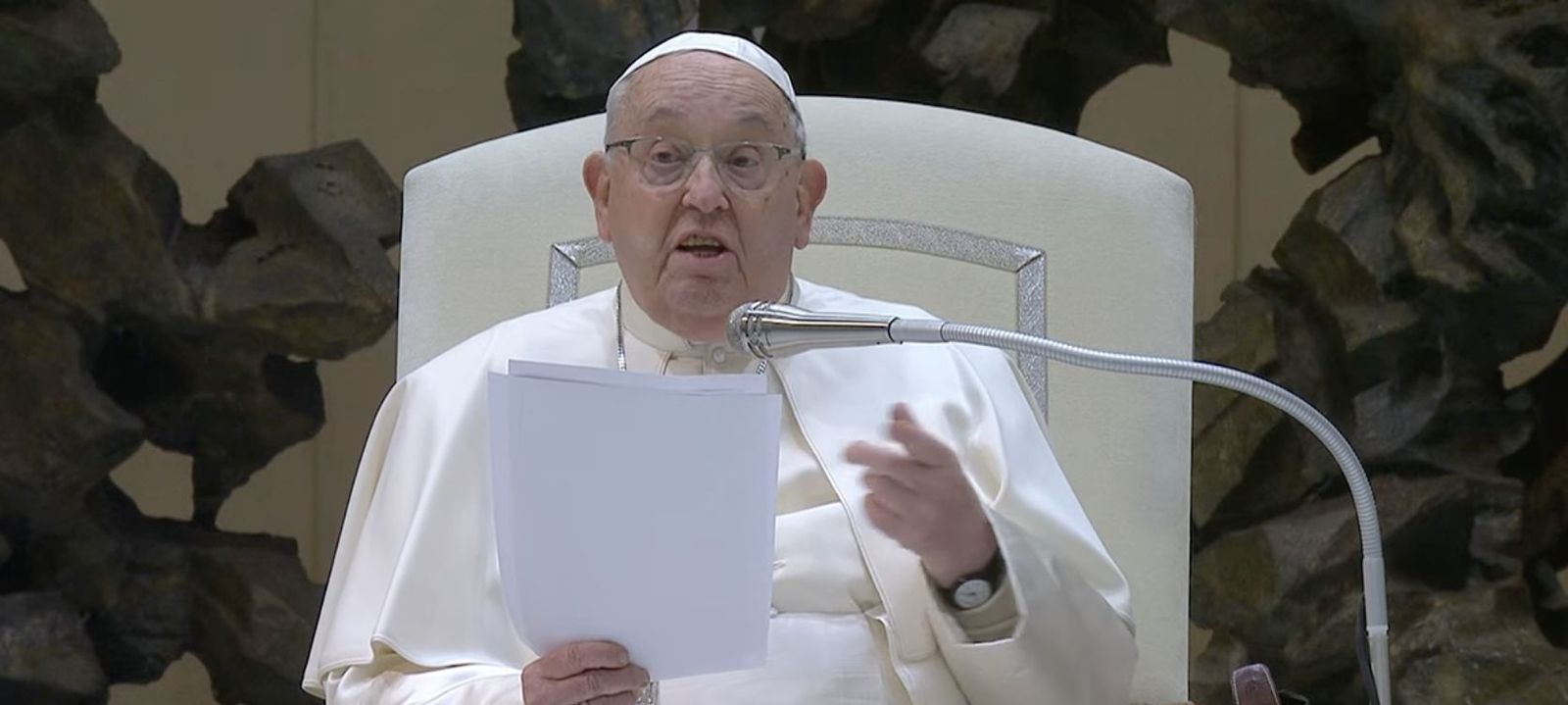 Francisco, durante la audiencia de este sábado