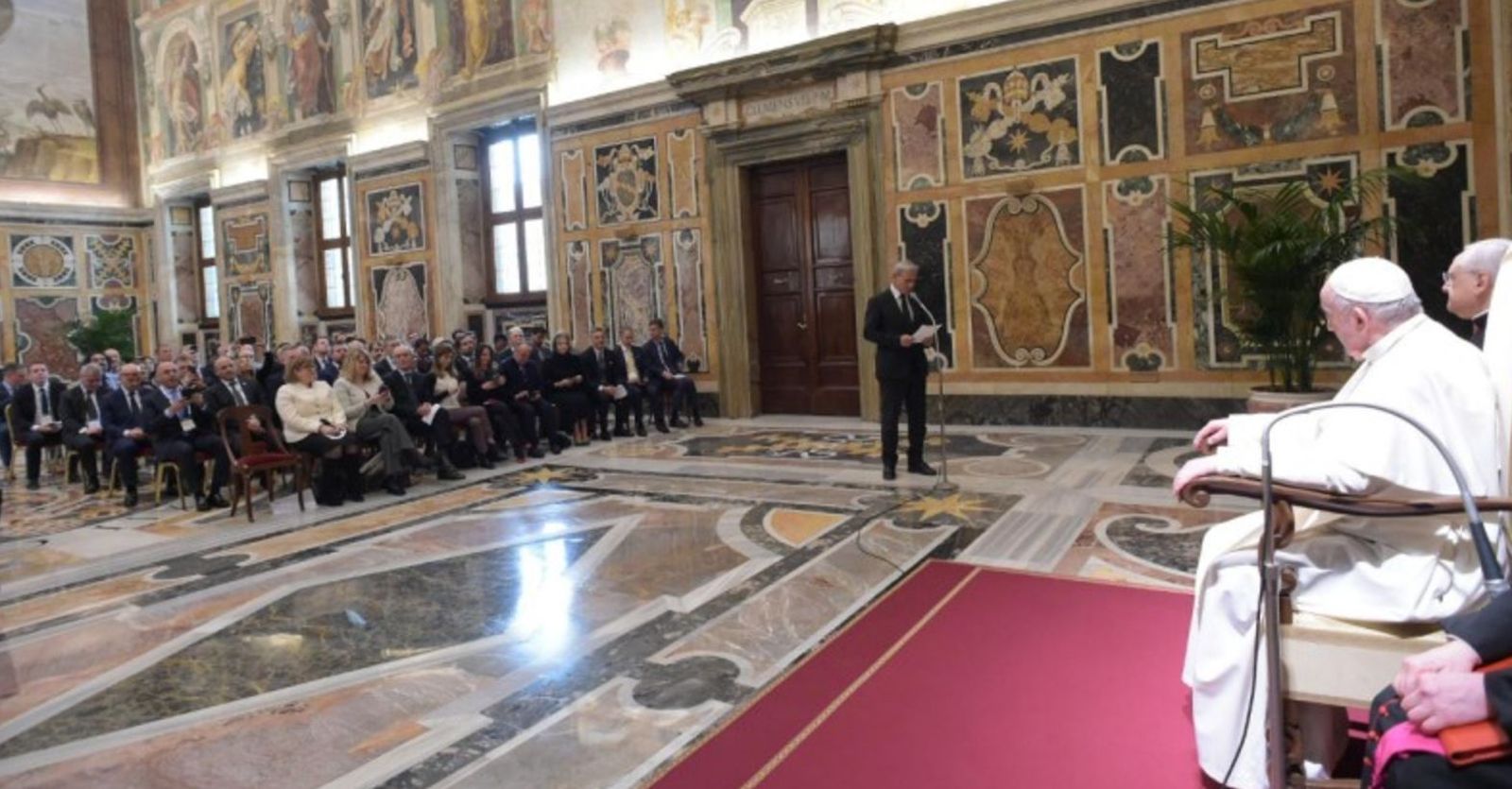 Otro momento del encuentro entre el Papa y la Unión de Ferias Internacionales