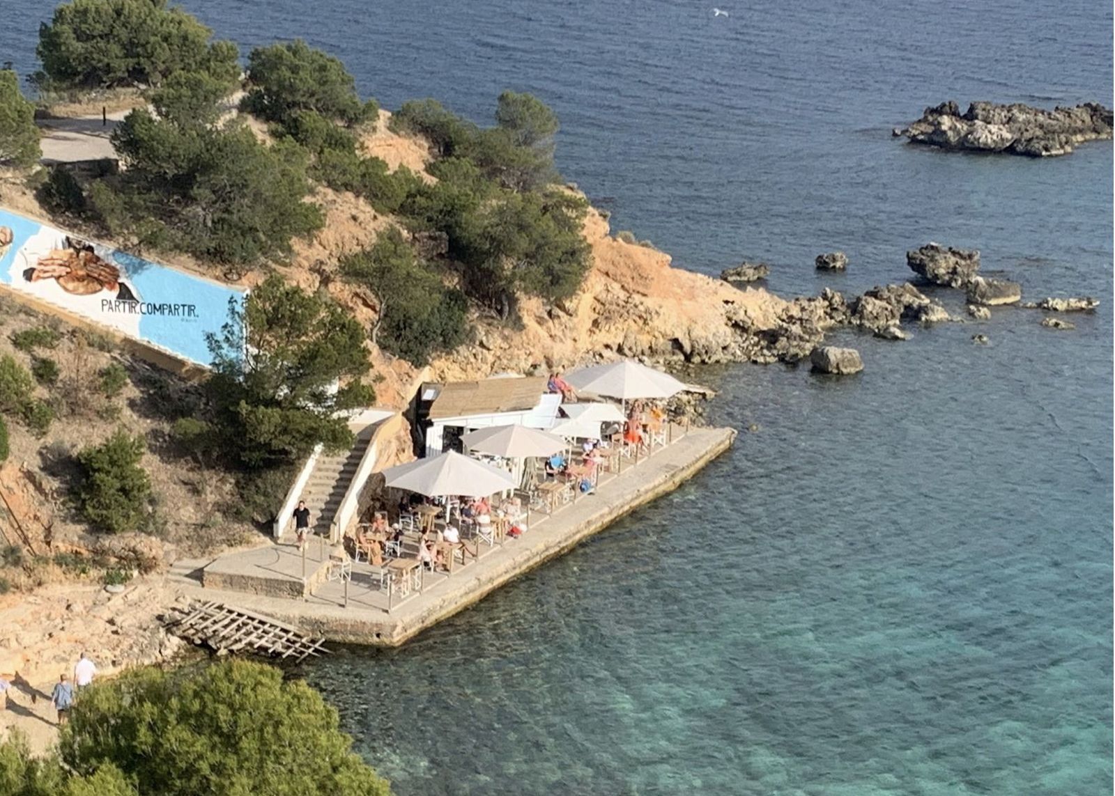Vista de Tabgha, el chiringuito solidario de una parroquia de Mallorca