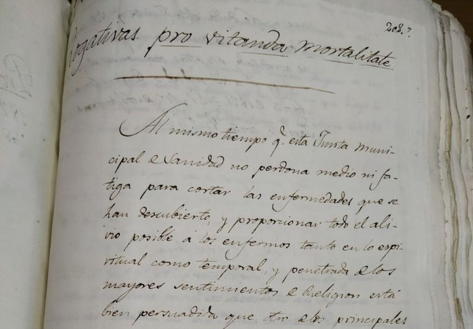 Imagen de la petición del Ayuntamiento hecha al entonces Obispado de Barcelona en septiembre de 1821