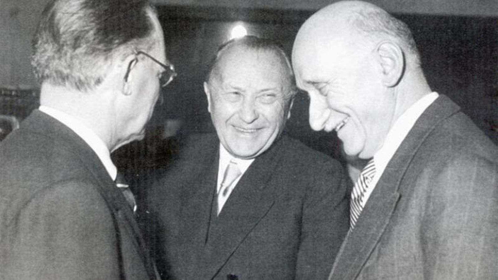 Alcide De Gasperi, Konrad Adenauer y Robert Schuman