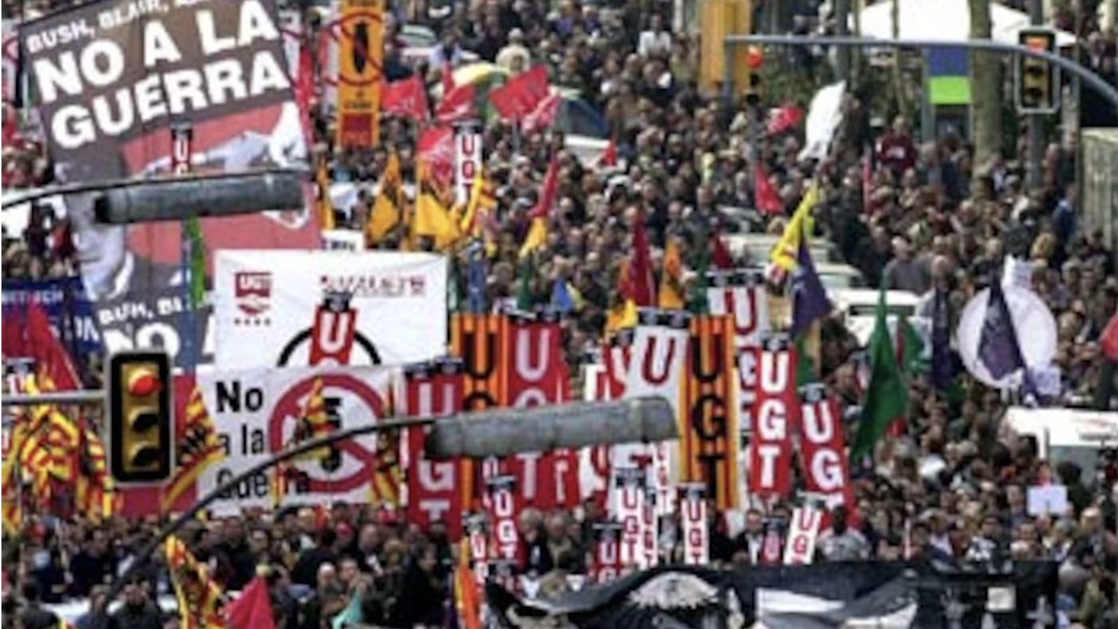 'No a la guerra': manifestación contra la guerra de Irak en 2023